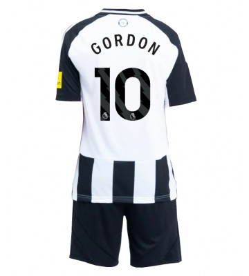 Newcastle United Anthony Gordon #10 Primera Equipación Niños 2024-25 Manga Corta (+ Pantalones cortos)